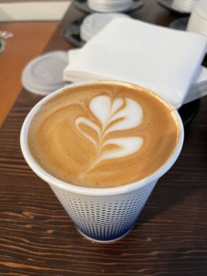 8oz oat milk latte  at Analog Coffee in Seattle