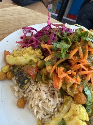 Curry bowl  at Veggie Bomb in Kamloops