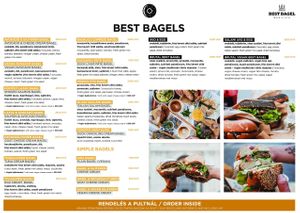Menu 1/2  at Best Bagel Basilica in Budapest