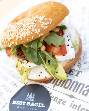 Brutal Best Bagel at Best Bagel Basilica in Budapest