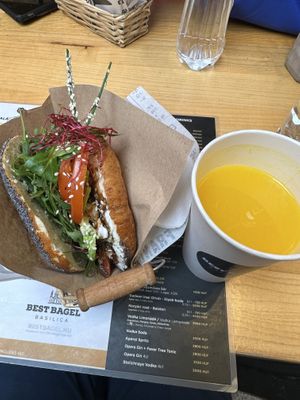   at Best Bagel Basilica in Budapest