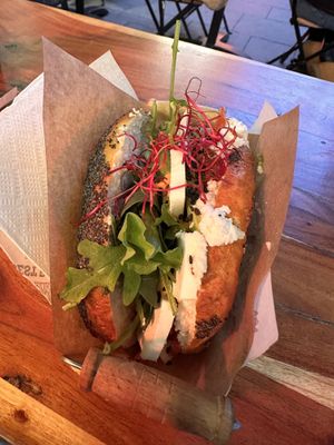 Vegan Bagel 🥯   at Best Bagel Basilica in Budapest