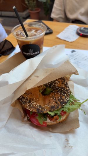   at Best Bagel Basilica in Budapest