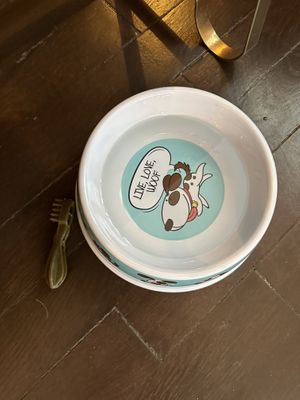 Sweet dog bowl for my dog 🐶   at L'arche À L'eau in Reims