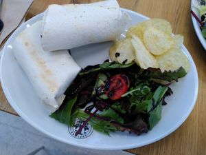 Vegan feta and sun-dried tomato wrap (August 2023) at York Explore Library and Archive in York