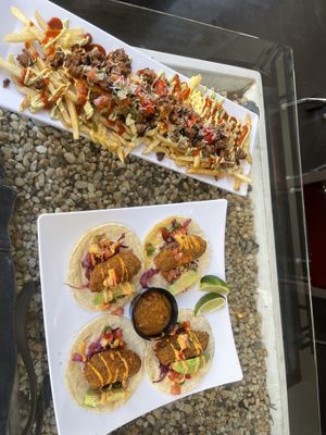 Fish Tacos and fries   at Get Together in El Paso