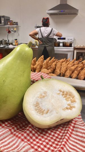 Behind the scenes in the kitchen!  at Samosa Shack in Kingston