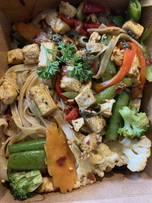 Spicy noodles with tofu- these have a kick!   at Siam Thai Kitchen in Fort Mcmurray