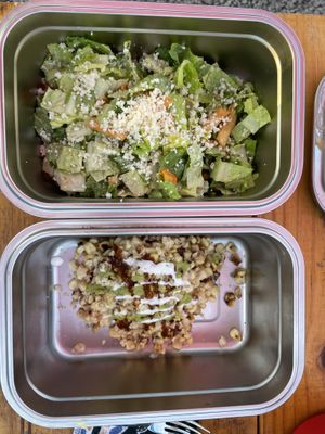 Caesar Salad & Street Corn Bowl! Flavorful & fabulous  #Veganuary at Papio's Place - Kiosk in Kihei