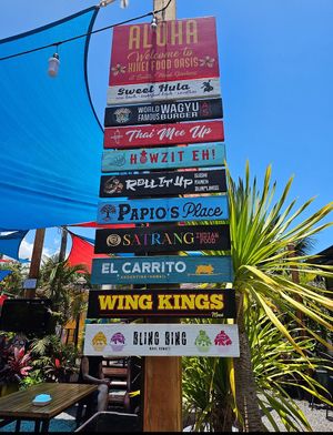 Signs at Papio's Place - Kiosk in Kihei