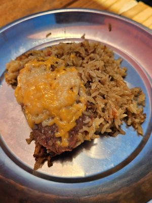 Side of rice and beans (make sure to tell them if you don't want cheese) at Papio's Place - Kiosk in Kihei