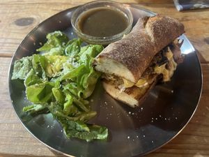 French dip w/ Caesar salad   at Papio's Place - Kiosk in Kihei