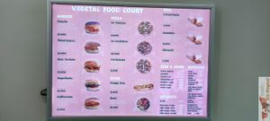 Menu at Vegetal Food Court in Paris