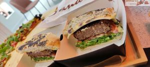 Burger at Vegetal Food Court in Paris