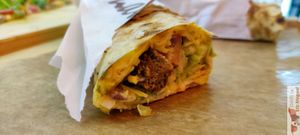 Rolls with pizza dough at Vegetal Food Court in Paris