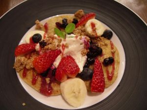 Macrobiotic pancakes (seasonal). at Chaya Macrobiotics - Hibiya in Tokyo