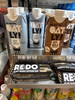 Oatly milk and vegan snack bars   at EWR - Cibo Express - T-C multiple locations in Newark