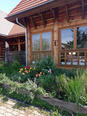 Our house is a beautifull wooden house, planned by Imre Makovecz at Menedék in Ispank