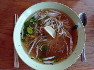 Pho soup at Menedék in Ispank