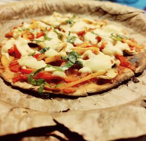 GF Farmers Delight with Vegetable Cheese! at Jaco's Vegan Hangout in Ahmedabad