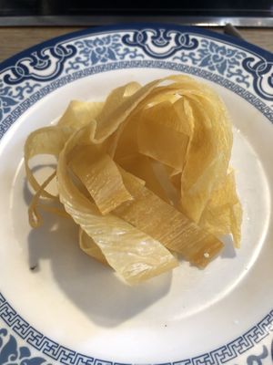 Fried tofu skin  at Seven Hotpot Restaurant in Abu Dhabi