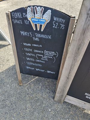 Vegan vanilla ice cream at Caban Mwnt in Cardigan