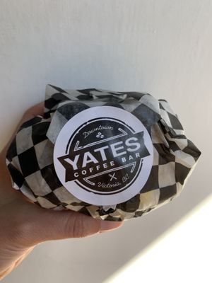 Breakfast sando  at Yates Coffee Bar in Victoria