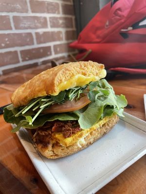 Breakfast biscuit   at Yates Coffee Bar in Victoria
