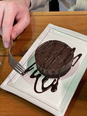 Chocolate cake  at Yates Coffee Bar in Victoria