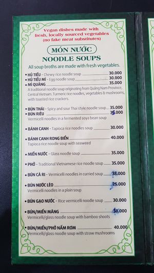 Menu 2/6 at La Bo De in Ho Chi Minh City