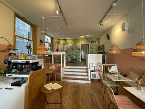 Inside the restaurant   at Peachy Juicery in Schiedam