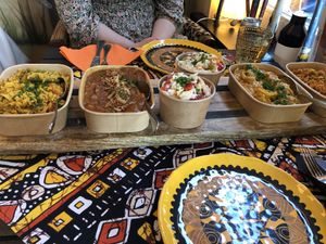 Yassa stew (Senegal) and Domoda stew (Gambia)  at Klein Afrika in Dordrecht