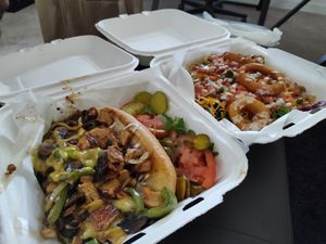 Social-icious sandwich and chop chop salad at The Social Vegan - SV Lounge - Maybe closed in Tallahassee