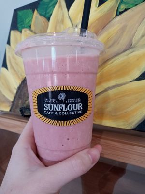 Strawberry Shortcake Smoothie at Sunflour Cafe & Collective in Wichita