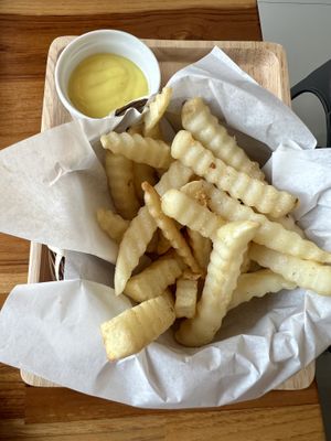 Undercooked fries   at Oon Jai Marketplace in Vientiane