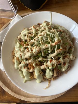 Protein salad (chicken lemon and grilled tofu)  at Oon Jai Marketplace in Vientiane