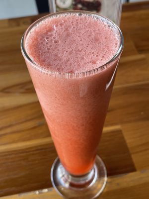 Strawberry limenade refresher, 35,000 kip on its own or available as part of a couple of the combos.  at Oon Jai Marketplace in Vientiane