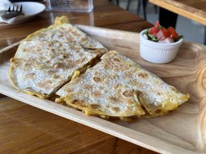 Quesadilla, 55,000 kip on its own or as part of the Tex-Mex combo.  at Oon Jai Marketplace in Vientiane