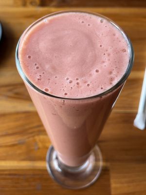 Fruitopia smoothie (mango, strawberry and pineapple), 45,000 kip or a part of the sandwich combo.  at Oon Jai Marketplace in Vientiane