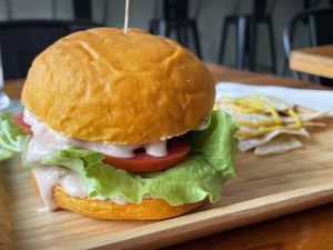 The Pomodoro sandwich, 80,000 kip or a part of the sandwich combo.  at Oon Jai Marketplace in Vientiane