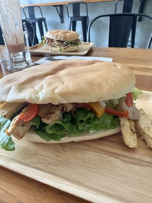 Italian and chickelicous #Veganuary at Oon Jai Marketplace in Vientiane