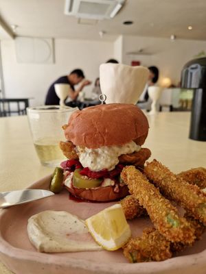 Tofu burger (different than the Pic on the menu) at ARP - 아르프 in Busan