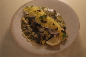 Chamnamul pasta - the “cheese” was the best vegan adaption I’ve had.  at ARP - 아르프 in Busan