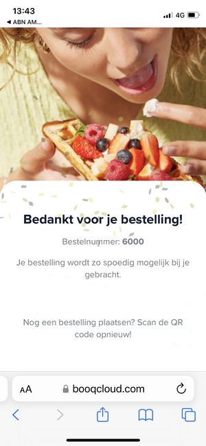 Order with QR code  at LOKOL in Amsterdam