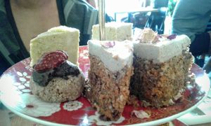 Raw cakes  at Sadhana Kitchen in Enmore