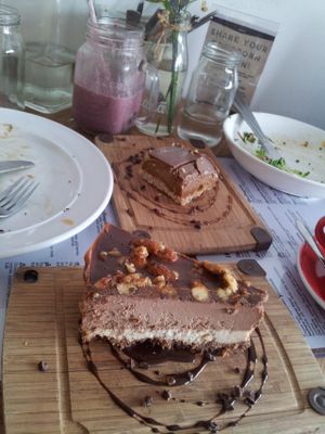 Raw Snickers Cake at Sadhana Kitchen in Enmore