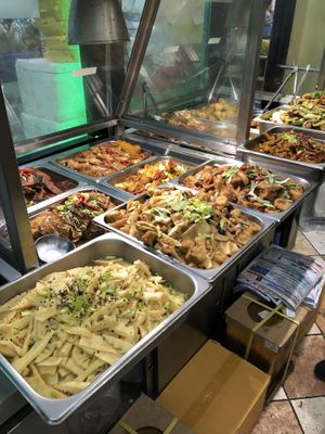 三菜一湯 three vegetable one soup   at Dieu Huong in Falls Church