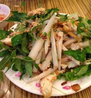 Lotus root salad - yum! at Dieu Huong in Falls Church