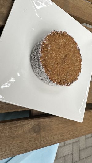 Giant cookie with coffee cream  at Seed Cuisine in Bucharest