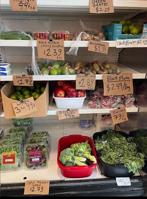 Our affordable fresh produce    at Horseradish in Brooklyn